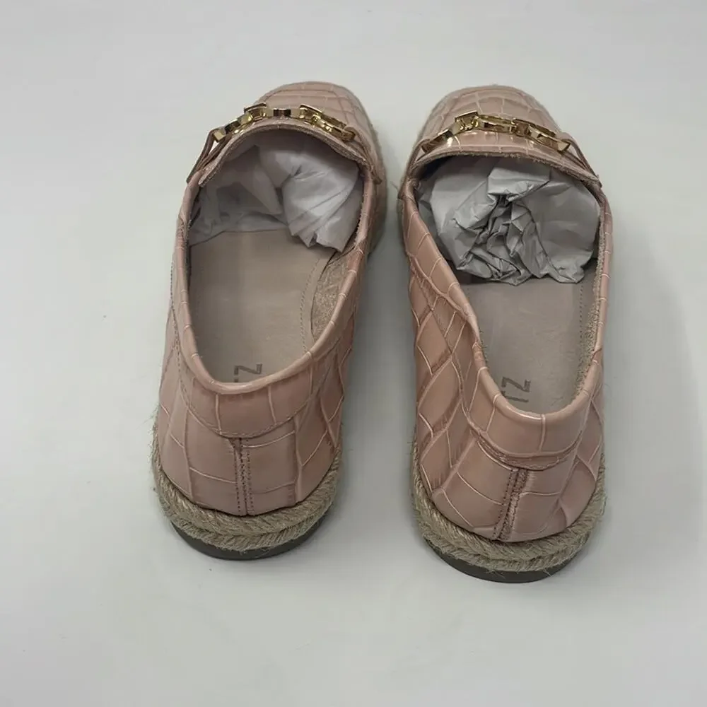 New!!! Schutz Patty crocodile embossed leather espadrilles woman’s size 6B
